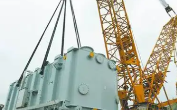 火力发电厂主变压器安装使用旋转吊环起吊